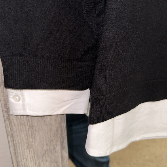 🩷 Like new! Chicos Heart Print Built-In Shirt sweater Size L. - Picture 11 of 11